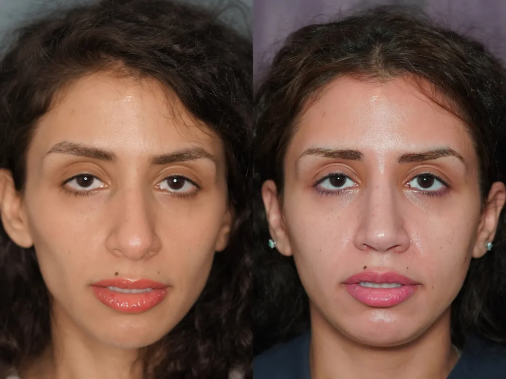 rhinoplasty before and after photo by Dr Gerald Minniti