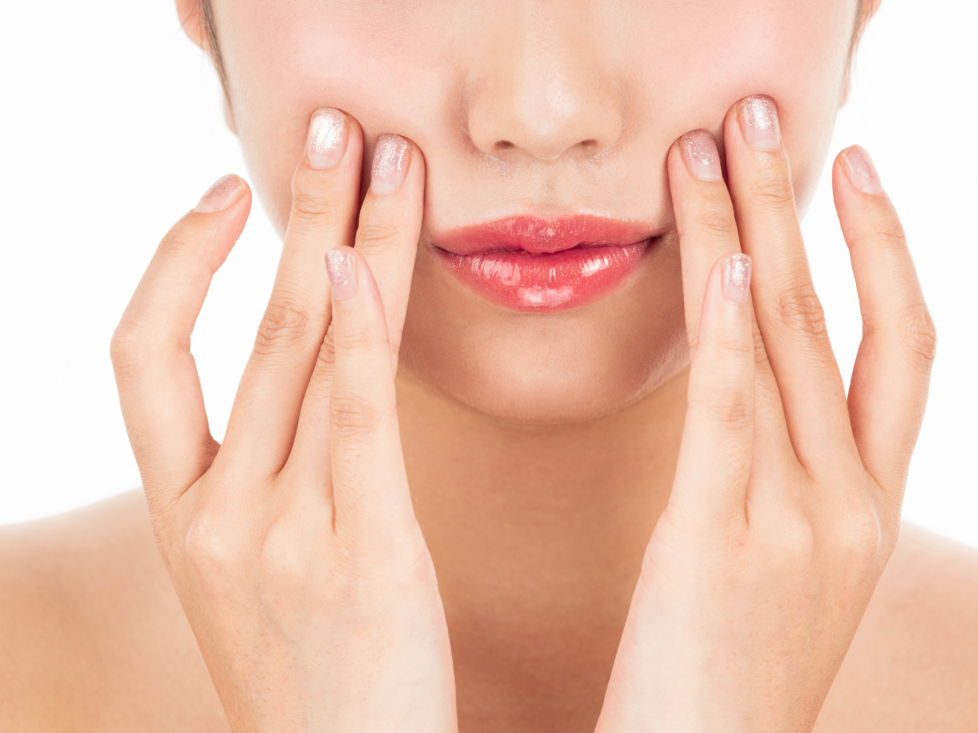 Women who lift their nasolabial folds